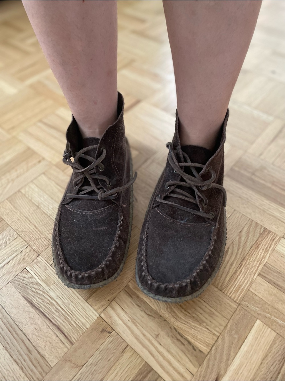 Men's Brown Suede mocassins - Picture 4 of 5